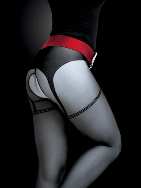 PROVOKE erotic open crotch tights 20 den black